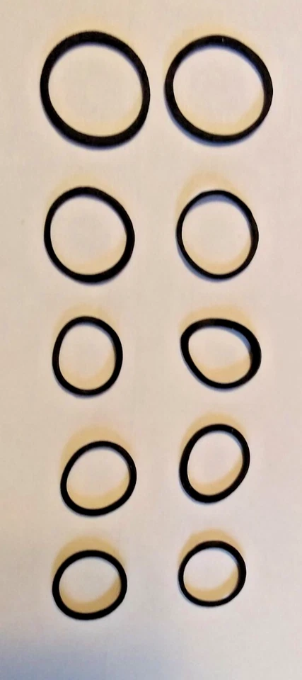 Pequeño paquete de correa de transmisión cuadrada para DVD, casete y CD - Juego de 10 piezas de 5 mm a 13 mm Foto 1 de 1