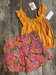 Jessica Simpson girls M 8 Shirt outfit beach summer spring shorts sleeveless - Picture 1 of 9