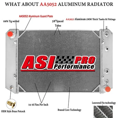 3-Core Radiator For Chevy/GMC C6000 C6500 C7000 Topkick C60 C70 Kodiak 6.0L 6.6L - Image 1 of 4