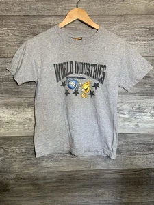 VNTG World Industries Skateboards Flame Boy Wet Willy Shirt Size Boys M 90s Y2k - Picture 1 of 6