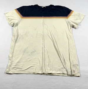 Marine Layer Short Sleeve T-Shirt Navy Engineered Stripe Mens Modal Tee XL FLAWS - Picture 1 of 13