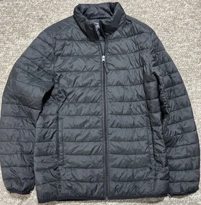 Men's Amazon Essentials Packable Puffer Full Zip Black Lightweight Jacket Size S - Picture 1 of 2