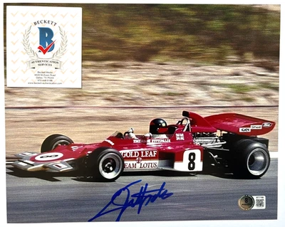 EMERSON FITTIPALDI SIGNED 8X10 PHOTO F1 FORMULA 1 ONE INDY 500 INDIANAPOLIS BAS - Image 1 of 2