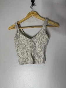 Lululemon Align Tank Size 2 Nulu Cheetah Camo Antique White No Padding - Picture 1 of 5