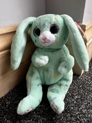Ty Beanie Babies 2021 April the Mint Easter Bunny Rabbit Soft Toy 8" TAGGED NEW - Image 1 of 4