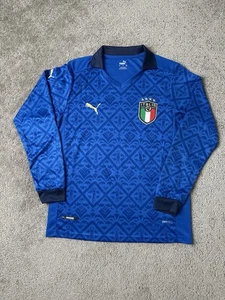 Mens Soccer Long Sleeve Puma Italy 2020-2022 Home, Football Style Y2K, Size S - Picture 1 of 9