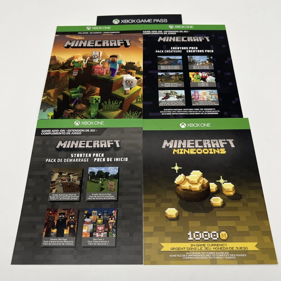 Minecraft: Xbox One Download w Add Ons, 1000 Coins, 1 Month Game Pass and Live - Image 1 of 2