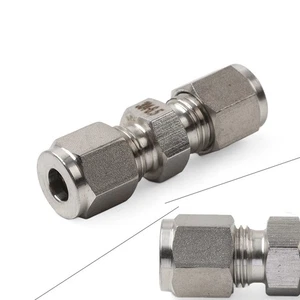 1 pieza 1/4" 6,5 mm mismo OD recto por virola tubo conector de tubo - Imagen 1 de 9