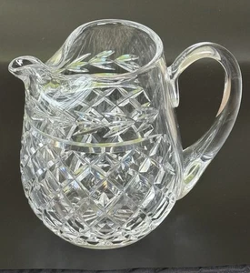 Waterford Crystal Glandore Pitcher Ice Lip Hand Cut Signed 6 1/8” Tall Vintage - Picture 1 of 10