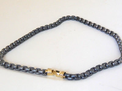 COLLAR HOMBRE DAVID YURMAN ORO 18K, TITANIO SS PURA SANGRE Foto 1 de 3