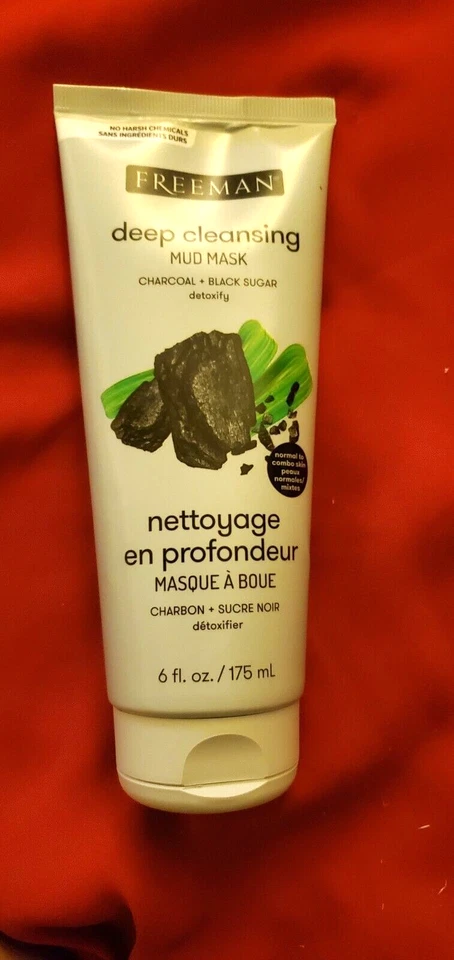 Freeman Detoxifying Charcoal Black Sugar Mud Mask 6fl Oz