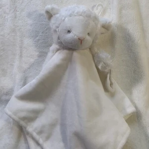 Carters Plush Stuffed Lamb White Soft Security Blanket Lovey Pacifier Holder - Picture 1 of 12