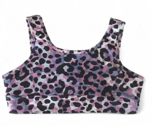 Athletic Works girls XXL Sport Bras Band Size 38 Pink and purple leopard print - Picture 1 of 5