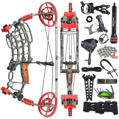 30-60lbs Compound Bow Dual-use Short Axis Arrows Archery Hunting Fishing RH LH - Image 1 of 4
