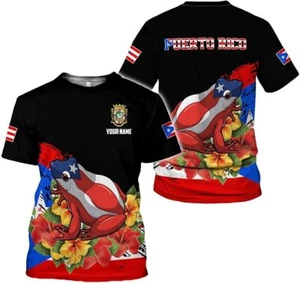 Custom Puerto Rico Flag Shirt Boricua Puerto Rican Shirts Puerto Rican Pride Tee - Picture 1 of 7