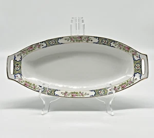 Precioso plato antiguo de apio de porcelana chinoiserie pintado a mano Nipon - Imagen 1 de 8