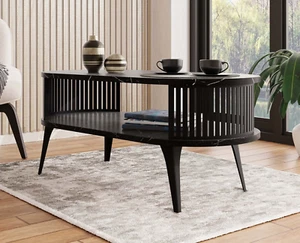Couchtisch oval Kozito Beistelltisch Kaffeetische Modern Sofatisch Tisch - Bild 1 von 10