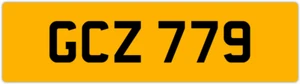 GCZ 779 G 3x3 DATELESS PRIVATE NUMBER PLATE GAZ GAV GEO GUS GUY GRACE GEM GED GS - Picture 1 of 1