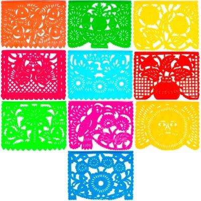 Banner grande de plástico de papel picado - 15 pies de largo - dos diseños para elegir Foto 1 de 4