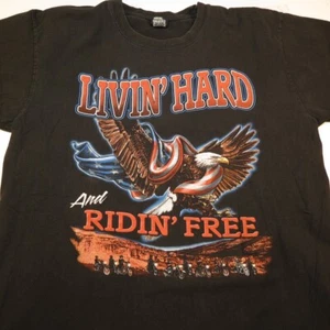 23RD ANNUAL MEMORIAL DAY RUN Red River NEW MEXICO 2005 EAGLE BIKER T SHIRT Sz L  - Picture 1 of 5