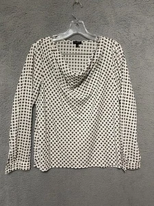 Blusa TALBOTS Mujer Talla 6 Manga Larga Blanca Damas Girasol Estampado Floral - Imagen 1 de 5