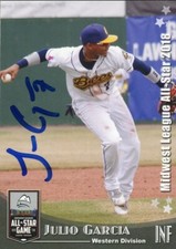 2018 Burlington Bees JULIO GARCIA Signed Card autograph AUTO ANGELS RC .