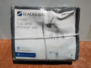 Glacier Bay Tub Shower Set Chrome 3 Handle Aragon 1002 910 935 - Picture 1 of 2