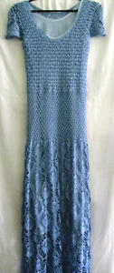 Handmade new  women's crochet linen dress, size S/XS - Picture 1 of 6