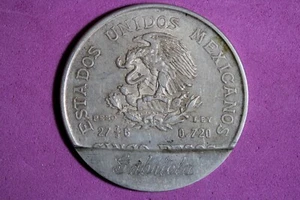 1951-1954 Mo Mexico Engraved "Gabriela" 5 Pesos Silver Coin #M20988 - Picture 1 of 2