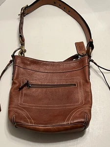 Coach F06S-10398 Distress Leather Cross Body Handbag Purse #881 - Picture 1 of 14
