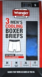 NEW WRANGLER WORKWEAR Set 3 BOXER BRIEFS COOLING size S inseam 6'' - Picture 1 of 2