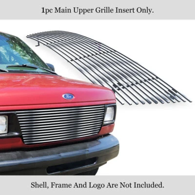 Fits 1992-2007 Ford Econoline Van Upper Stainless Polished Chrome Billet Grille - Image 1 of 4