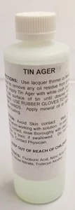 8oz(Ounce) - TIN AGER Darkening Solution metal steel antique vintage old metal - Picture 1 of 4