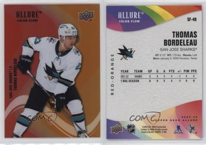 2022 Upper Deck Allure Color Flow Red Orange Thomas Bordeleau #SF-49 Rookie RC