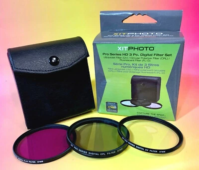 XIT FILTER KIT 67mm CPL UV FL-D DSLR DMC-L10 L1 L1K,18-70 18-135 18-105 mm,R1  - Image 1 of 4