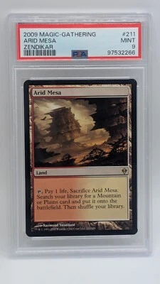 2009 Magic the Gathering Zendikar Arid Mesa #211 PSA 9 Mint! VERY LOW POP! - Image 1 of 2
