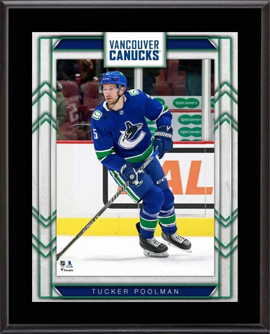 Tucker Poolman Vancouver Canucks 10.5" x 13" Sublimated Player Plaque Cover