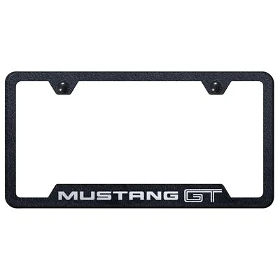 Ford Mustang GT Laser Etched Logo Cut-Out License Plate Frame - Image 1 of 3