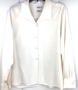 Vintage Worthington Women's Shirt Dress Top Size 12 Blouse Beige RN 11935 - Bild 1 von 10