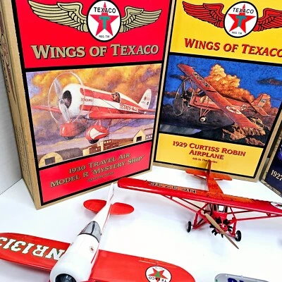 Wings of Texaco Series 5 & 6 Mystery Ship Curttiss Robin Diecast Plane Bank Ertl - Image 1 of 4
