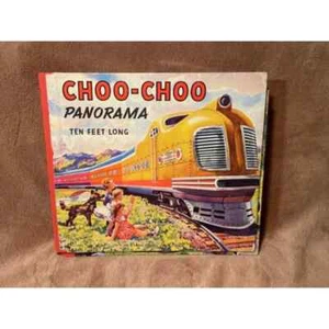 Vintage Choo - Choo Panorama ausklappbares Kinderzug Buch (1945) - Bild 1 von 10