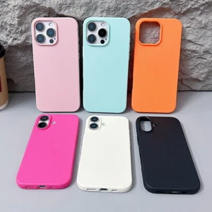 Custodia per iPhone 16 Pro Max Plus 15 14 13 12 11 cover telefono silicone ultrasottile - Foto 1 di 18