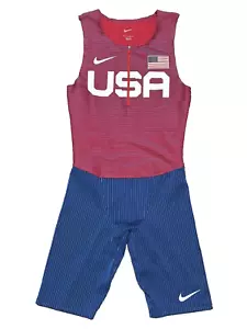 Traje de velocidad Nike Pro Elite emitido por el equipo de EE. UU. rojo/blanco/azul talla XS AO8505-602 - Imagen 1 de 7