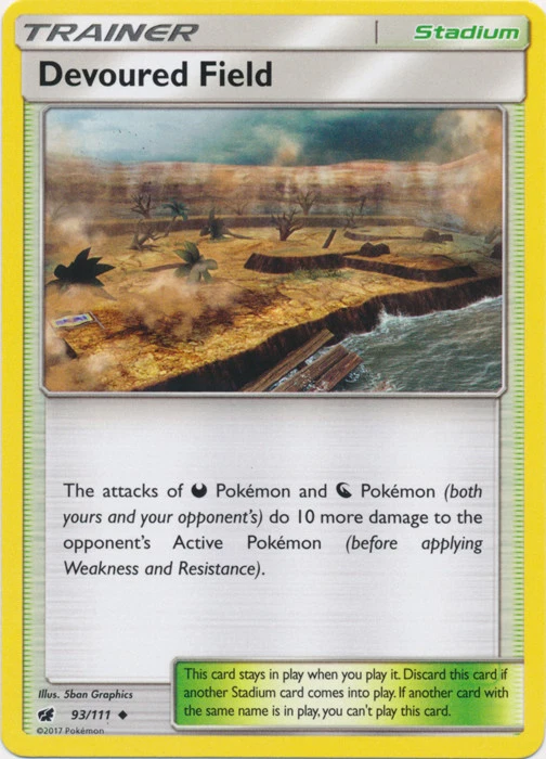 4x Pokemon TCG Crimson Invasion Devoured Field 93/111 Uncommon Trainer Card - Image 1 of 1