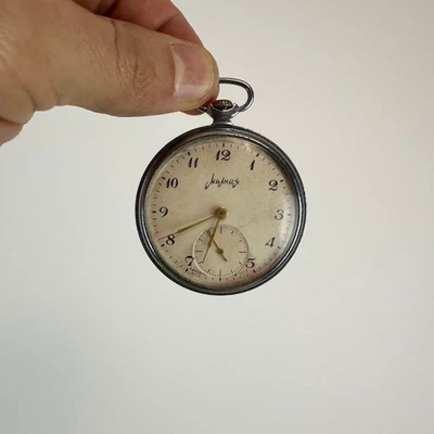 Rare Soviet Mechanical USSR mens Pocket watch Molniya Molnija Serviced - Image 1 of 4