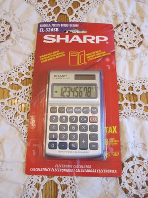 SHARP Electronic Calculator EL-326SB Handheld Calculator Mint SEALED - Image 1 of 4