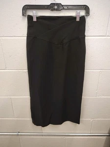 ZYIA Active Black Reve Crossover Pencil Skirt Stretch Long Women Medium - Picture 1 of 3