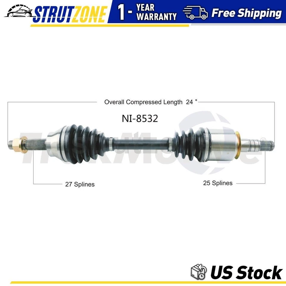 1x Eje delantero derecho CV TrakMotive para Infiniti M35 2006-2008 Foto 1 de 1