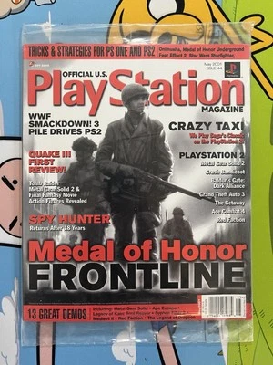PlayStation Magazine #44 May 2001 Medal Of Honor Frontline Sealed W/ Demo Disc - Image 1 of 2