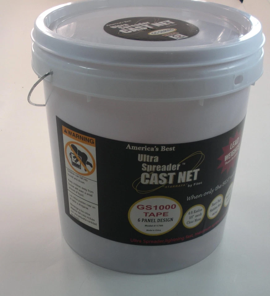 Red fundida ultra esparcidor Fitec 11760 GS1000 6 pies radio 5/8" malla con cinta Foto 1 de 4